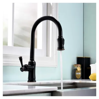 Produktbild von Küchenarmatur mit ausziehbarem Wasserhahn und 360° Drehfunktion