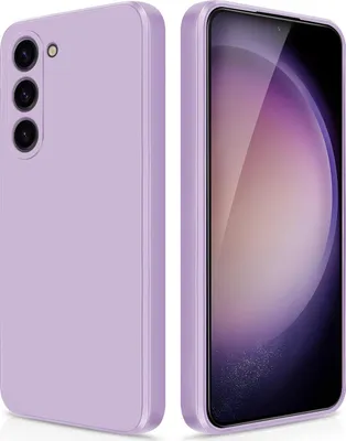 Produktbild von Silikon Hülle für Samsung Galaxy S23+ / S23 Plus Flüssigsilikon Dünn Gel Gummi Matt Kratzfeste Schutzhülle Lila