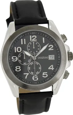 Produktbild von Oozoo Leder Damen Uhr matt Analog Quarzuhr Armband schwarz Timepieces D2UOC6199A