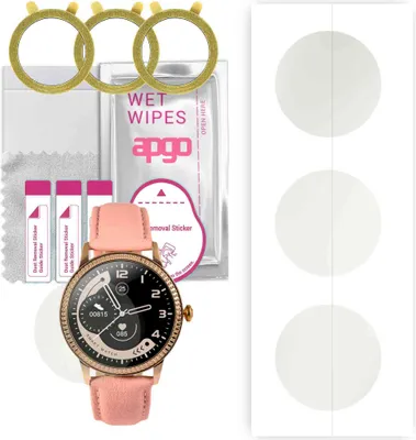 Produktbild von apgo 3 Stück Schutzfolie, Matt, kompatibel mit Watchmark Fashionwatch WCF18 Smartwatch, Hydrogel Displayschutzfolie mit Positionierhilfe, Displayfolie, robust und kratzfest