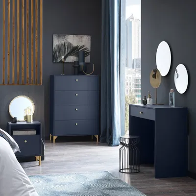 Produktbild von Schlafzimmer Set 5-teilig ALBENGA-80 in blau