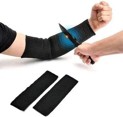 Image de Gants de protection pour le jardinage - Résistants aux coupures - Manches longues - Lot de 2 - Noir - Résistance aux coupures niveau 5