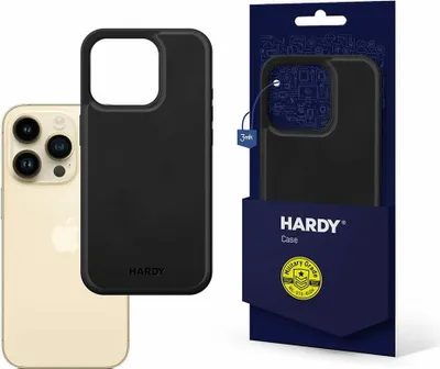 Produktbild von 3mk Schutzhülle HARDY Silky Leather MagCase Schwarz Case Cover für iPhone 14 Pro kompatibel mit MagSafe