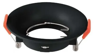 Immagine prodotto di V-TAC VT-920-B portafaretto led da incasso rotondo faretto GU10 colore nero in policarbonato sku 6633