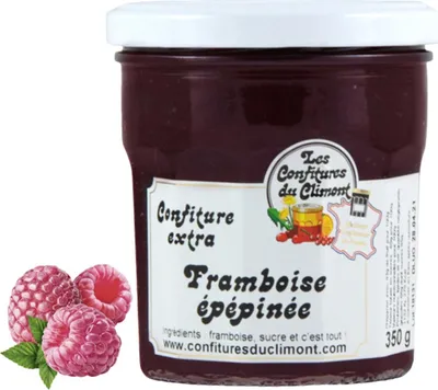 Obrázok produktu pre Les Confitures du Climont Malinový džem bez kôstok Extra Artisanal 350g