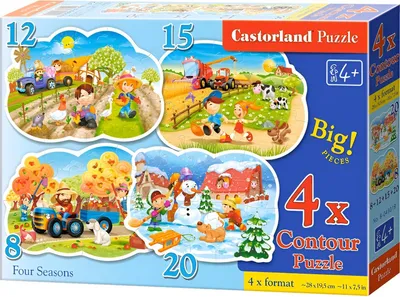 Obrázok produktu pre CASTORLAND Puzzle 4v1 Štyri ročné obdobia - Štyri ročné obdobia