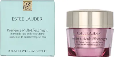 Produktbild von Estée Lauder Resilience Multi-Effect Night Moisturizer Tri-Peptide, Nachtcreme, Frauen, Jeder Hauttyp, Gesicht, Hals/Nacken, Anti-Falten, Aufhellend, Feuchtigkeitsspendend, Nährend, Aufpolsterung, Verjüngend, Glättend, 50 ml
