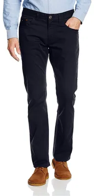 Produktbild von Tommy Hilfiger Herren Denton 5 Pocket Hose Twill Straight Fit Dunkelblau