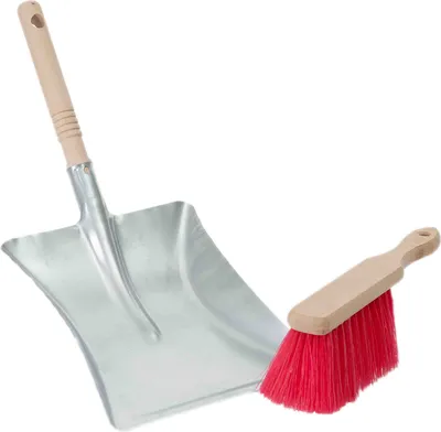 Produktbild von Novaliv 1x Kehrschaufel Set verzinkt Elaston Handfeger und Schaufel Set Kehrset Kehrgarnitur dustpan and brush Handkehrset Handfeger Elastonborsten Besen Elaston Handbesen