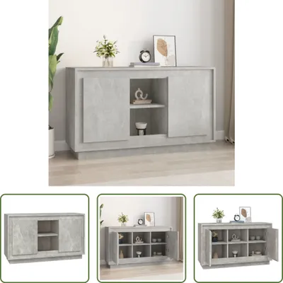 Produktbild von The Living Store Sideboard Betongrau 102x35x60 cm Holzwerkstoff