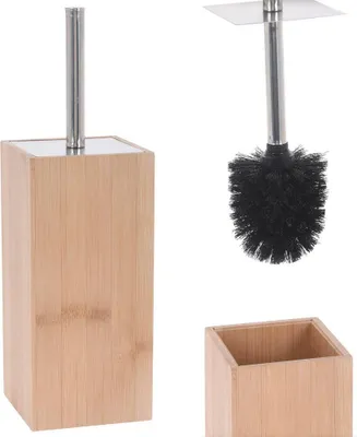 Zdjęcie produktu dla Praktyczna szczotka do WC z drewna bambusowego i pojemnikiem
