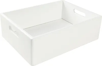 Image de Creative Deco Caisse Bois Rangement Blanc 40 x 30 x 13 cm Boîte de Rangement