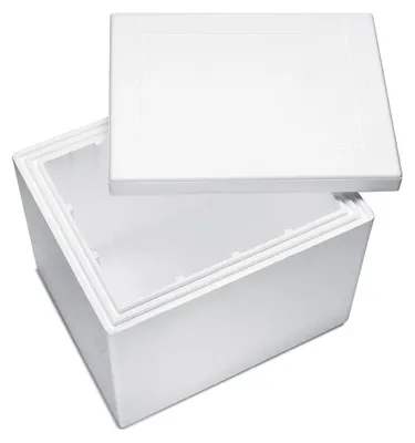 Produktbild von 2x Isolierboxen mit Deckel aus Styropor EPS 600 x 485 x 490 mm 75 Liter