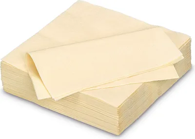 Produktbild von Servietten aus Papier 33x33cm 2-lagig 50 Stück Champagner