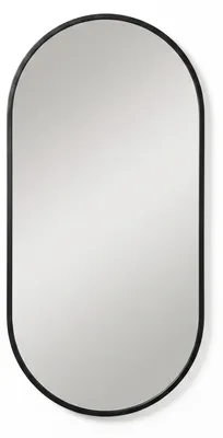 Produktbild von Ovaler Spiegel, hängend in einem Metallrahmen, 40 x 80 cm