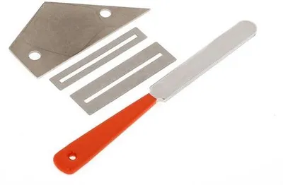 Produktbild von Gitarre-Reparaturset mit Fret-Schleifstein und Schutzplatten