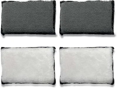 Produktbild von Auto Innenreinigungstücher Set, 4 Mikrofasertücher, wiederverwendbar, für Fahrzeugpflege