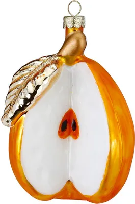 Produktbild von Christbaumschmuck Glas Birne 11cm gold / gelb