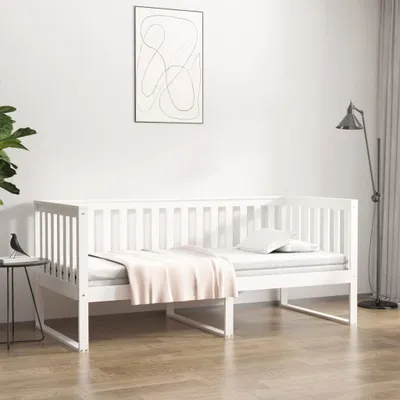 Produktbild von The Living Store Tagesbett Weiß 100x200 cm Massivholz Kiefer