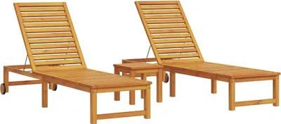 Produktbild von vidaXL Sonnenliege 3 Stk. Massivholz Akazie Braun