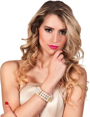Produktbild von Boland 664460, Verkleidungs-Armband, Erwachsener, Weiblich, Acryl, Zink, Weiß, 40 g