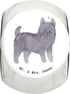 Produktbild von Mr. & Mrs. Panda Dose Schipperke Lebensretter L 870ml - Weiß - Geschenk, Keksdose, schraubglas, Aufbewahrungsdose, Vorratsbehälter, Belgische Hunderasse, Dekoglas