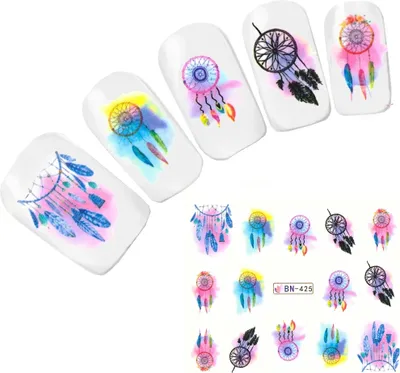 Produktbild von Tattoo Nail Art Traumfänger Feder Aufkleber Nagel Sticker