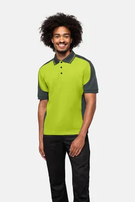 Produktbild von HAKRO MIKRALINAR® Polo Contrast 839 kiwi/anthrazit, 3XL