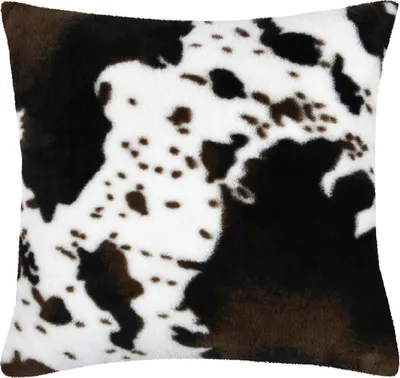 Image de Coussin en tissu Vache Marron 45x45cm - Tissu
