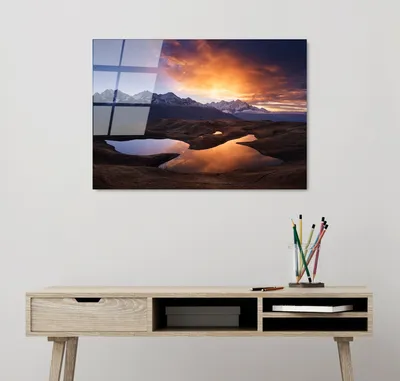 Produktbild von Wallity, UV-303 50 x 70, Dekorative Malerei aus gehärtetem Glas, 100 % gehärtetes Glas, Mehrfarbig, 50 x 70 cm