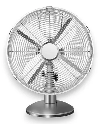 Image de Ventilateur de table en acier de style rétro, à inclinaison réglable, diamètre 40 cm