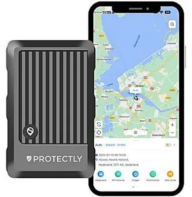 Produktbild von Protectly® GPS Tracker – 150 Länder – 10 Jahre SIM ohne Kosten – 10000mAh Akku – IP67 – Magnet – Auto/Koffer/Fahrrad