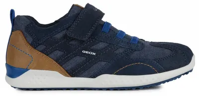 Produktbild von Geox J SNAKE.2 B. A - SUEDE CANVAS Schnürschuhe Blau in Gr. 34