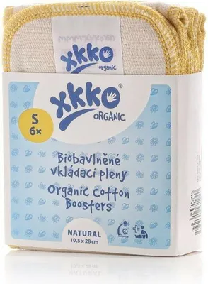 Obrázok produktu pre XKKO Organic Twill - Natural, Vkladacie plienky, veľkosť S (6ks)