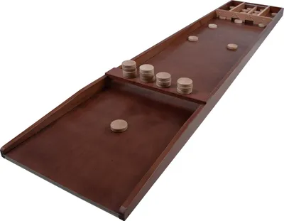Produktbild von Longfield Dutch Shuffleboard 200 cm | Sjoelbak groß aus Holz | Inklusive 30 Spielscheiben