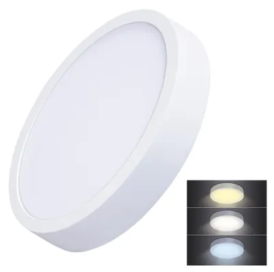 Obrázek produktu pro Solight LED mini panel CCT, přisazený, 24W, 1800lm, 3000K, 4000K, 6000K, kulatý