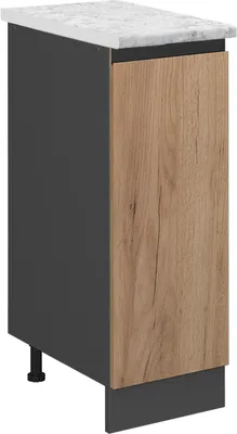 Produktbild von Apothekerschrank Vicco R-Line Goldkraft Eiche 30 cm  J-Shape AP Marmor, Model 46959