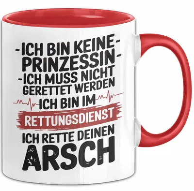 Produktbild von Sanitäter Tasse Geschenk Rettungsdienst Notfalldienste (Rot)