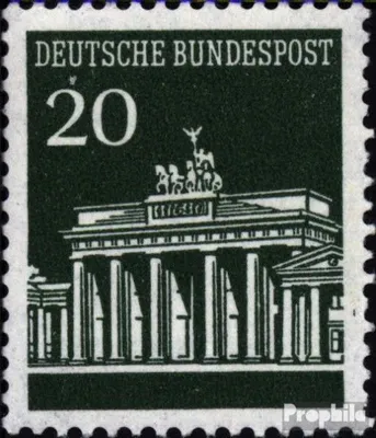 Produktbild von Briefmarken BRD (BR.Deutschland) 1966 Mi 507R mit Zählnummer postfrisch Brandenburger Tor
