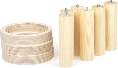 Imagen del producto de Juego de lanzamiento de aros de madera para niños, hecho con materiales naturales