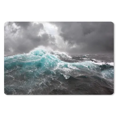 Produktbild von MuchoWow® Schreibtischunterlage Ozean - Sturm - Welle 60x40 cm - XXL Mauspad - Großes Mauspad