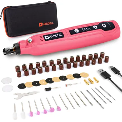 Immagine prodotto di HARDELL Mini utensile rotante a batteria con LED, 5 velocità (5000-18000 giri/min)