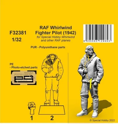 Productafbeelding van RAF Whirlwind jachtvliegtuigpiloot (1942), schaal 1/32