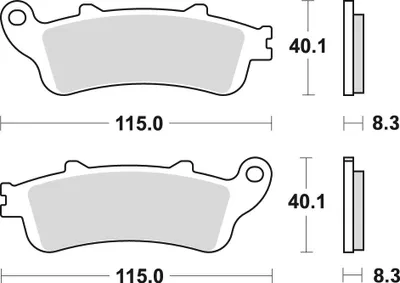 Zdjęcie produktu dla Klocki Hamulcowe Tył Moto (Sinter Street) Honda Vfr 800 (98-05) Honda Nt 700 V Deauville, Abs (06-09)