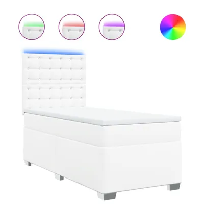 Immagine prodotto di vidaXL Letto a molle con materasso bianco 80x200 cm in Pelle finta