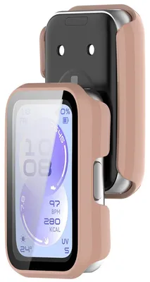 Produktbild von Schutzhülle mit Glas für Huawei Band 11, Bizon Case Watch Adamo, Rosa