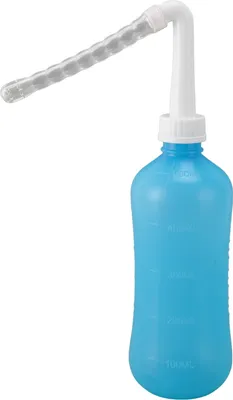 Image de Neti Pot, flacon de rinçage nasal en silicone et ABS, nettoyage nasal manuel, appareil de rinçage nasal pour adultes et enfants, 500 ml, bleu