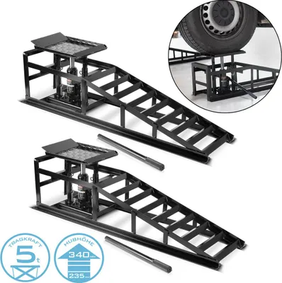 Produktbild von STAHLWERK Hydraulische Auffahrrampe GTH-14 ST 2er Set mit 5 Tonnen Tragkraft