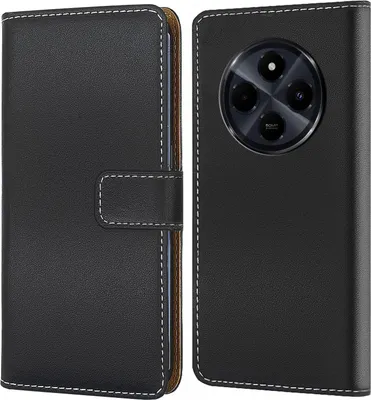 Produktbild von Handy Tasche für Xiaomi Redmi 14C Schutzhülle Bookstyle Etui Klapphülle Wallet Flip Cover Case Schwarz