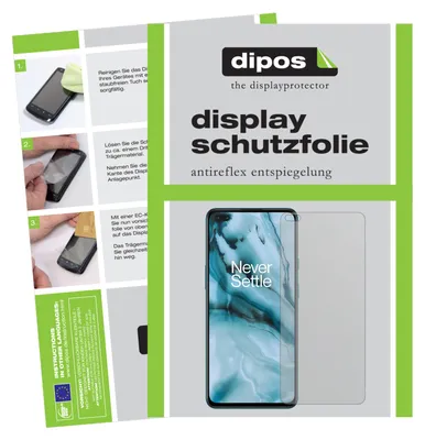 The image shows instructions for applying a screen protector and a product shot of the screen protector on a phone.